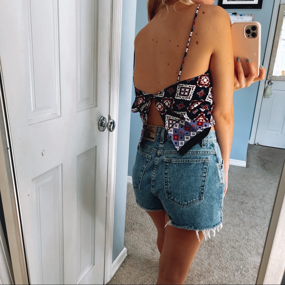 Patterned Scarf Tank